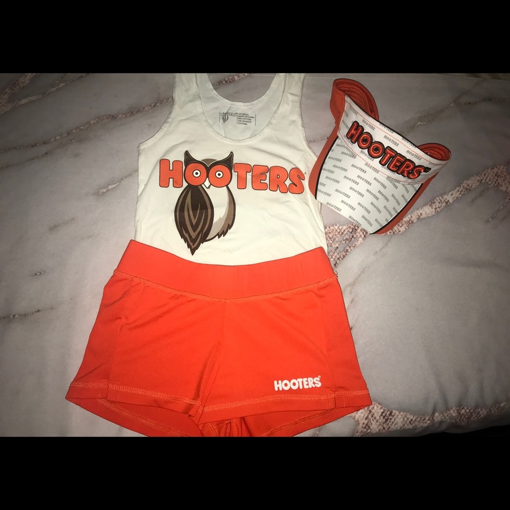 Hooters girl Uniform and Visor